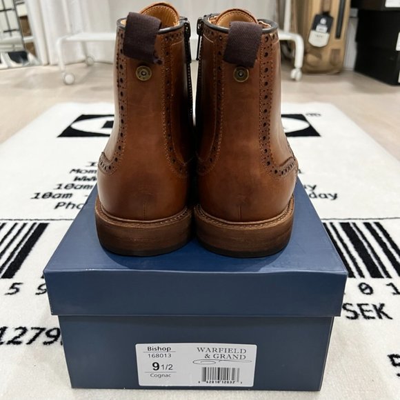 Warfield & Grand Bishop Cognac Lace Up Leather Boots main image 5